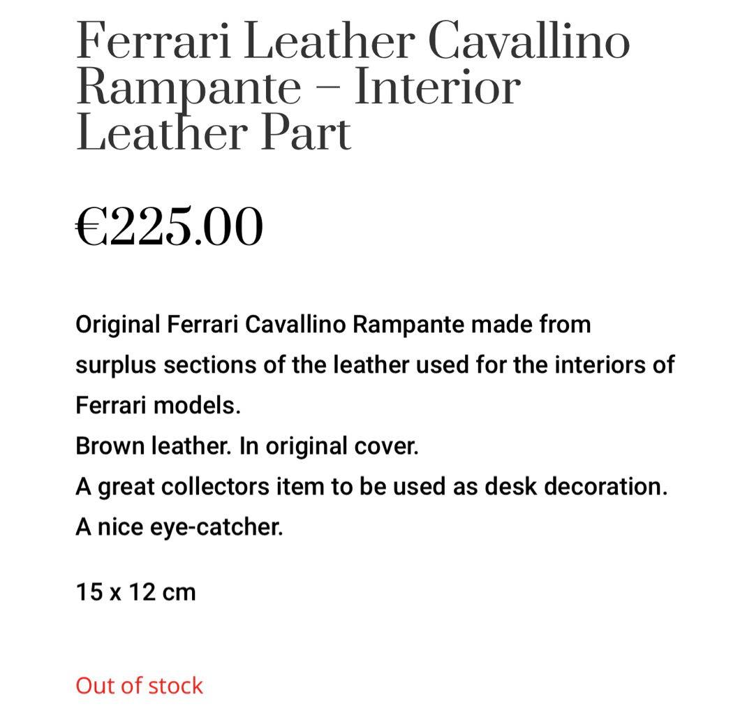フェラーリ　レザー　デコレーション