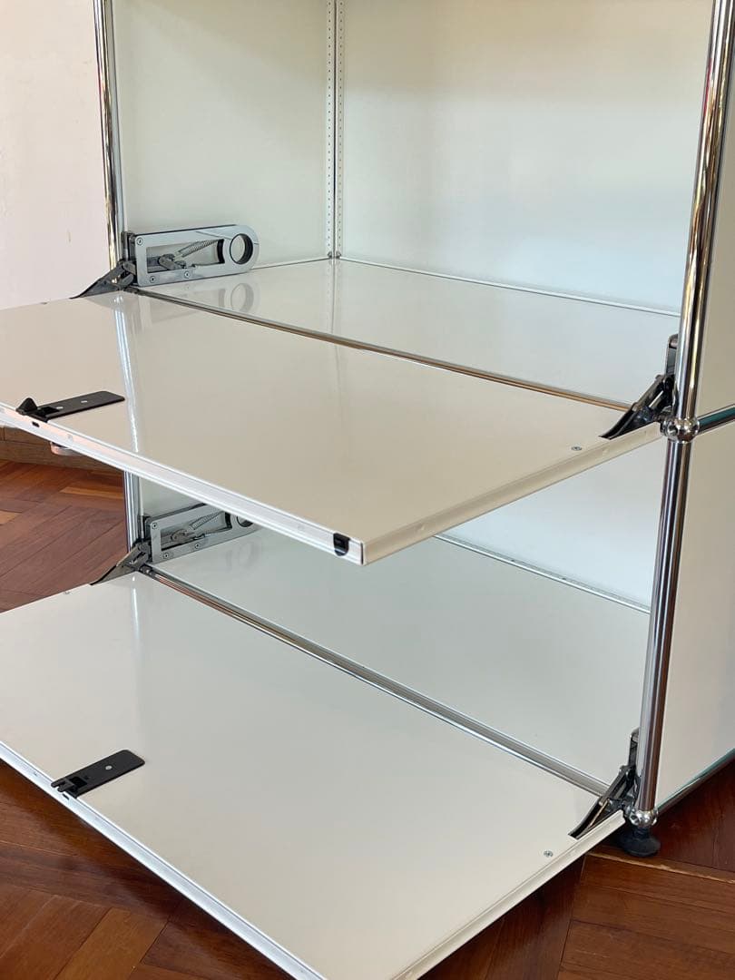 USM ハラー 1列 2段 ドロップダウン キャビネット ピュアホワイト