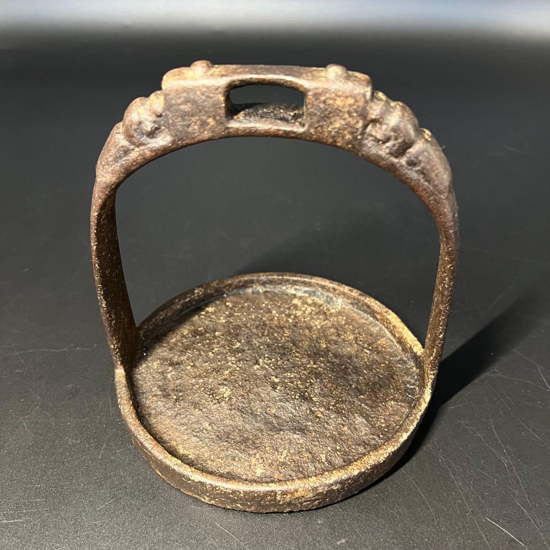 ◎古道具 庵々◎李朝後期 鉄製馬具 李朝 鐙■古道具古美術骨董茶道具華道具武具