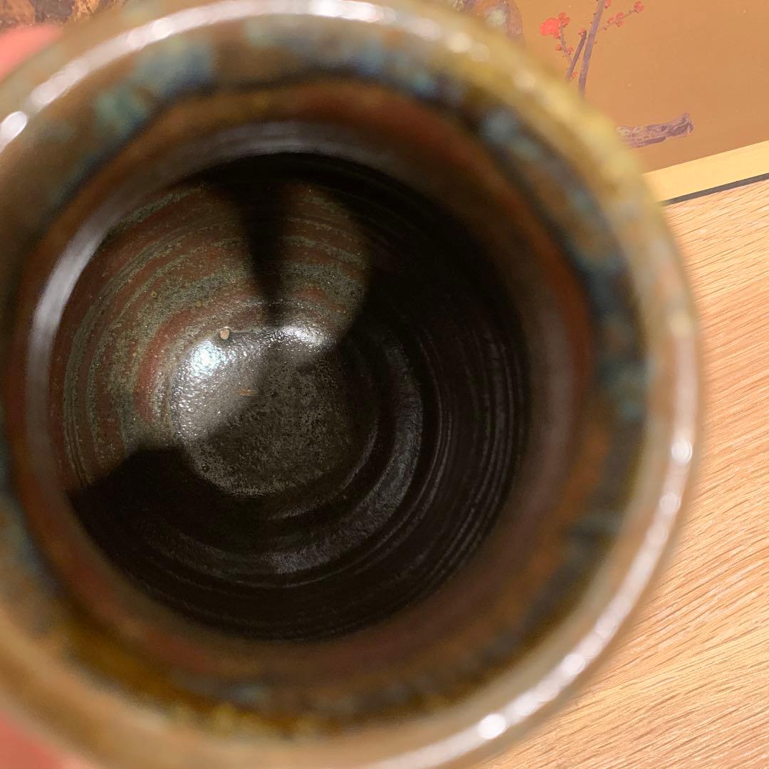 壺屋焼　笑魚　大海老　花瓶　金城次郎　アンティーク　117