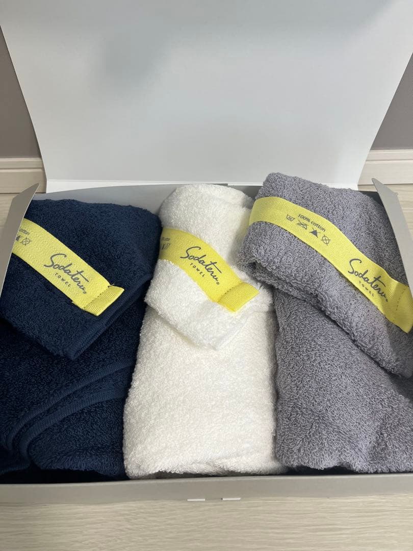 Sodateru タオルセット 3枚セット イエローリボン