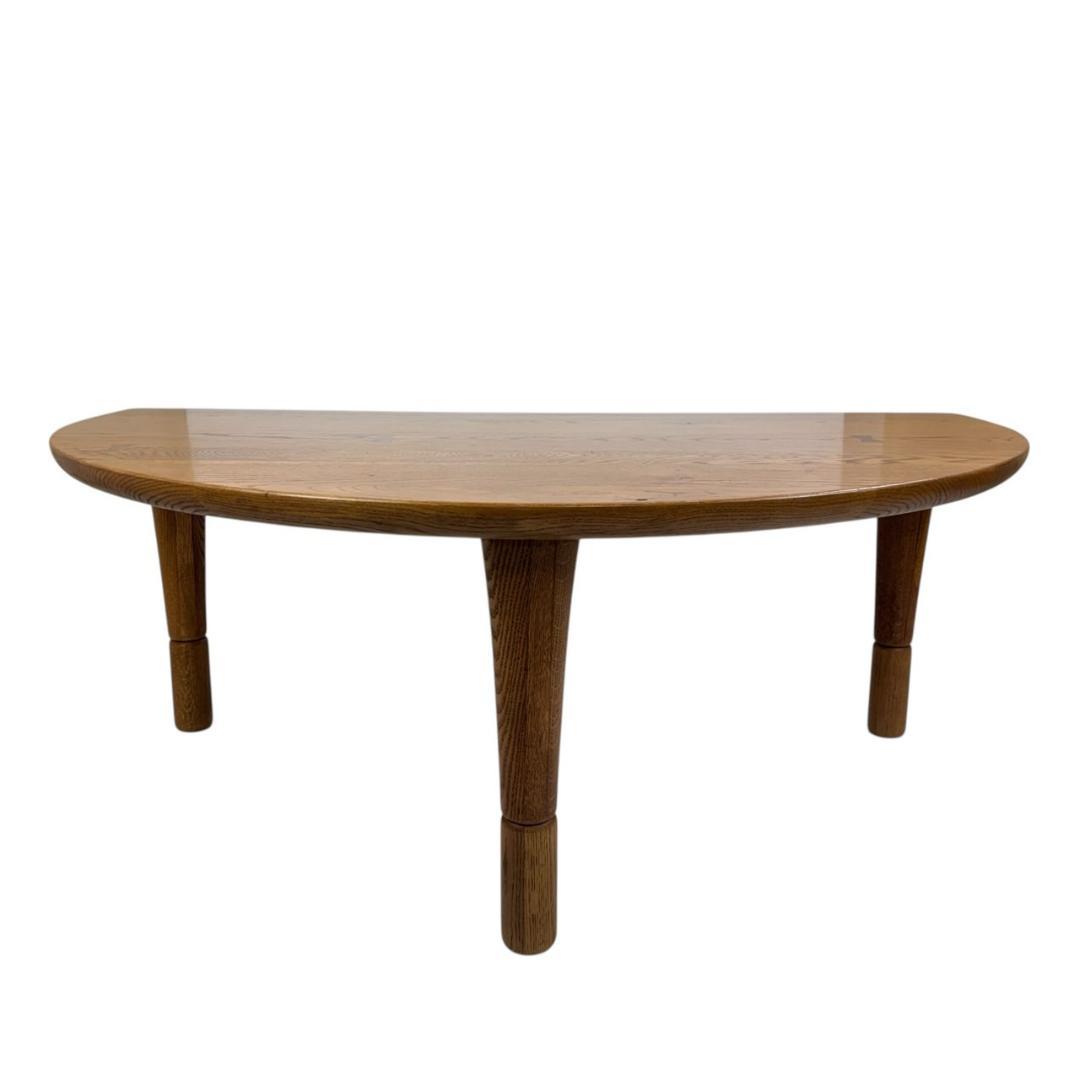 葉山ガーデン 半円型 木製 ローテーブル 1300W ちゃぶ台