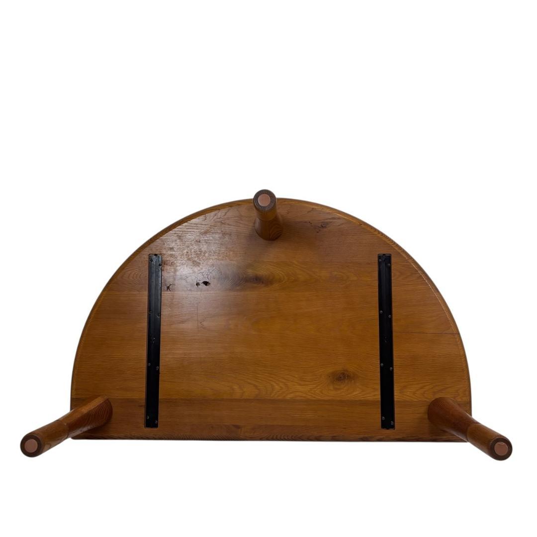 葉山ガーデン 半円型 木製 ローテーブル 1300W ちゃぶ台