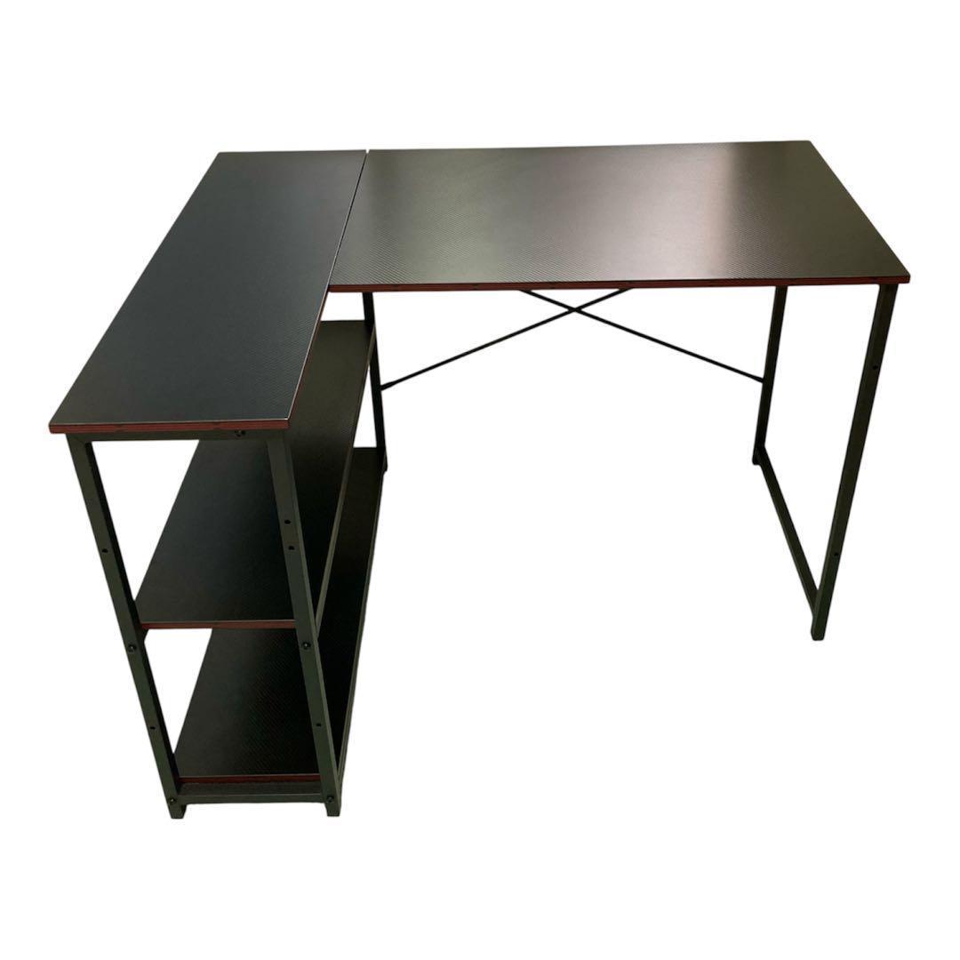 ゲーミングデスク L字型 パソコンデスク 幅107cm コーナーデスク pc