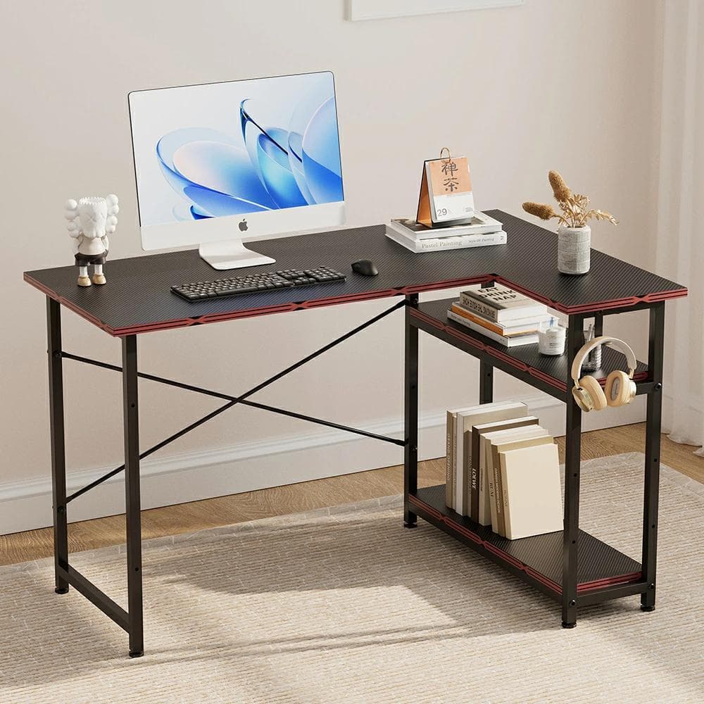 ゲーミングデスク L字型 パソコンデスク 幅107cm コーナーデスク pc