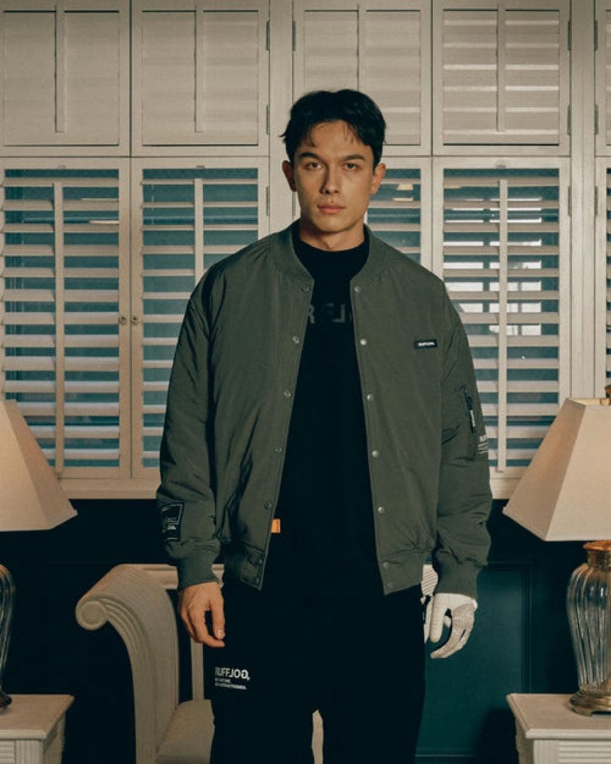 ラフログ　ラフロッグ　軽量パファースタジアムジャケット　S カーキ