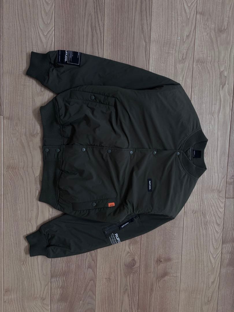 ラフログ　ラフロッグ　軽量パファースタジアムジャケット　S カーキ