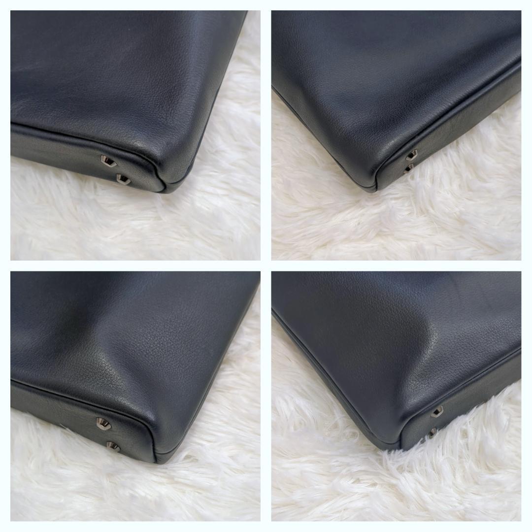 【未使用級】バーバリーブラックレーベル 豪華おまけ付 黒 レザー ビジネスバッグ