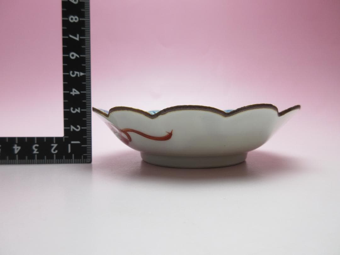 松竹梅 花鳥紋 祥瑞手風 小皿12枚 レトロ アンティーク MOR70627