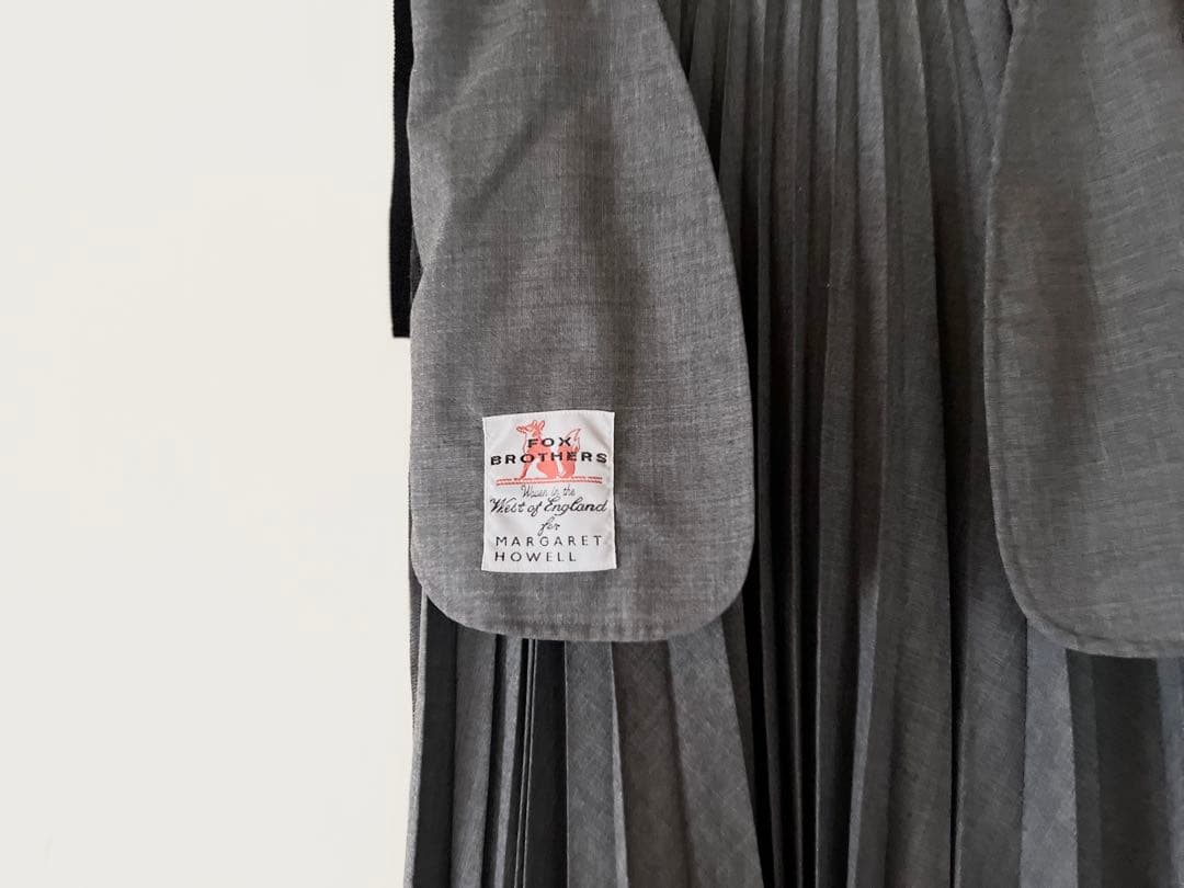 極美 マーガレットハウエル×フォックスブラザーズ アコーディオンプリーツスカート