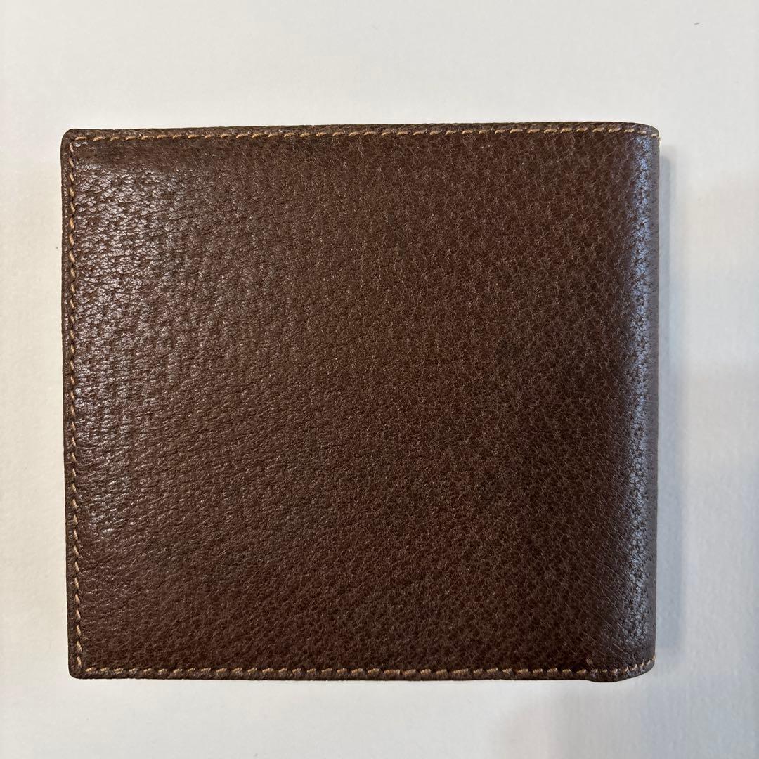 【未使用】 GUCCI オールドグッチ ダークブラウン 二つ折り財布 箱付き