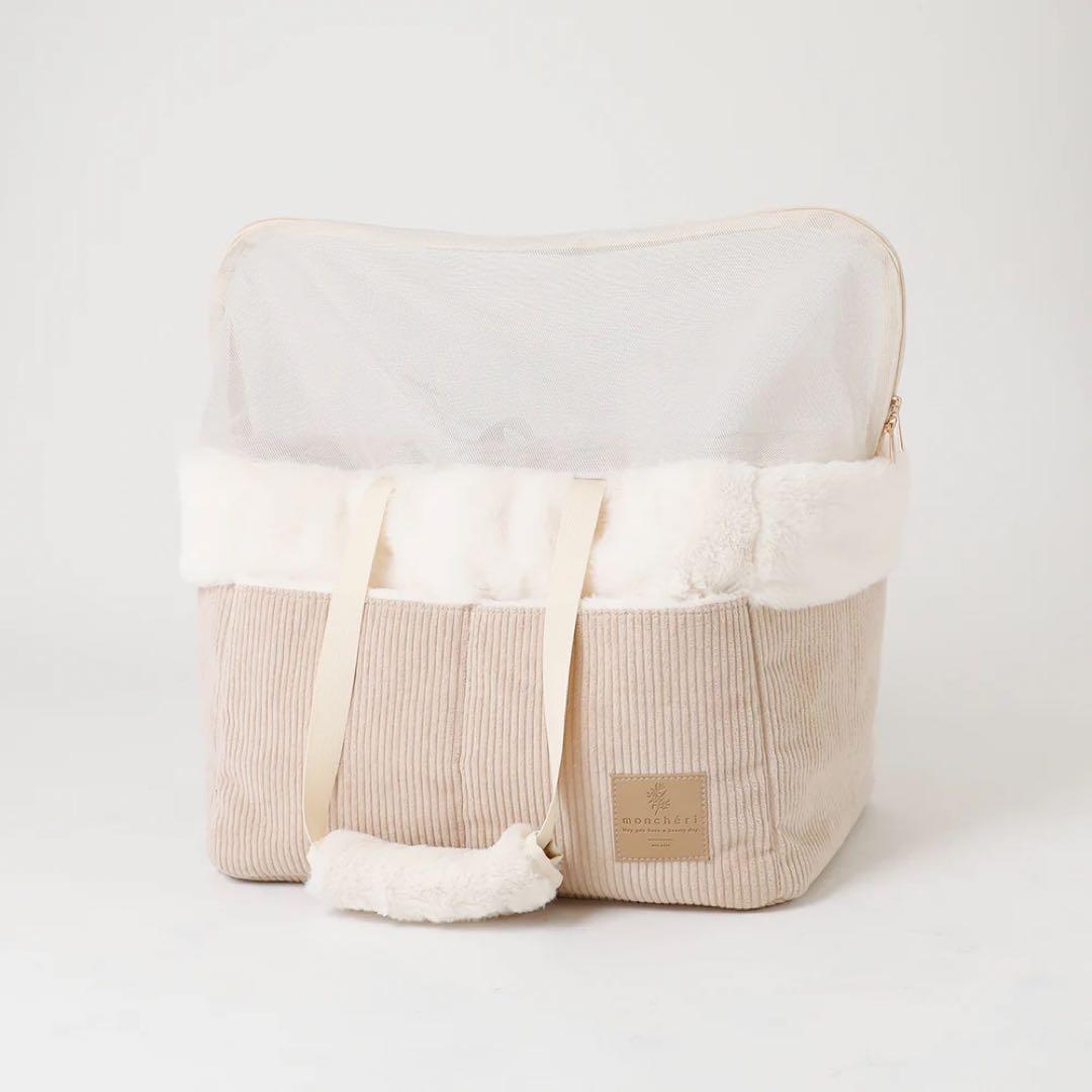 moncheri ペットカートコーデュロイファーバッグ