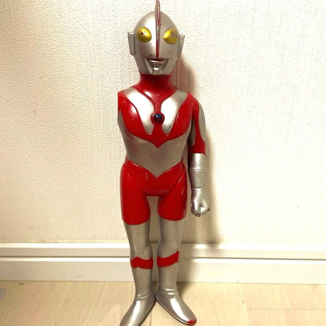 【昭和レトロ】ウルトラマン&セブン 30cmソフビ フィギュアセット 右腕欠品