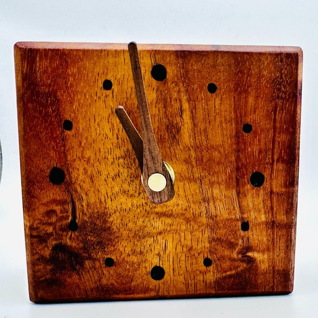 ハンドメイド ハワイアンコアウッド 置き時計