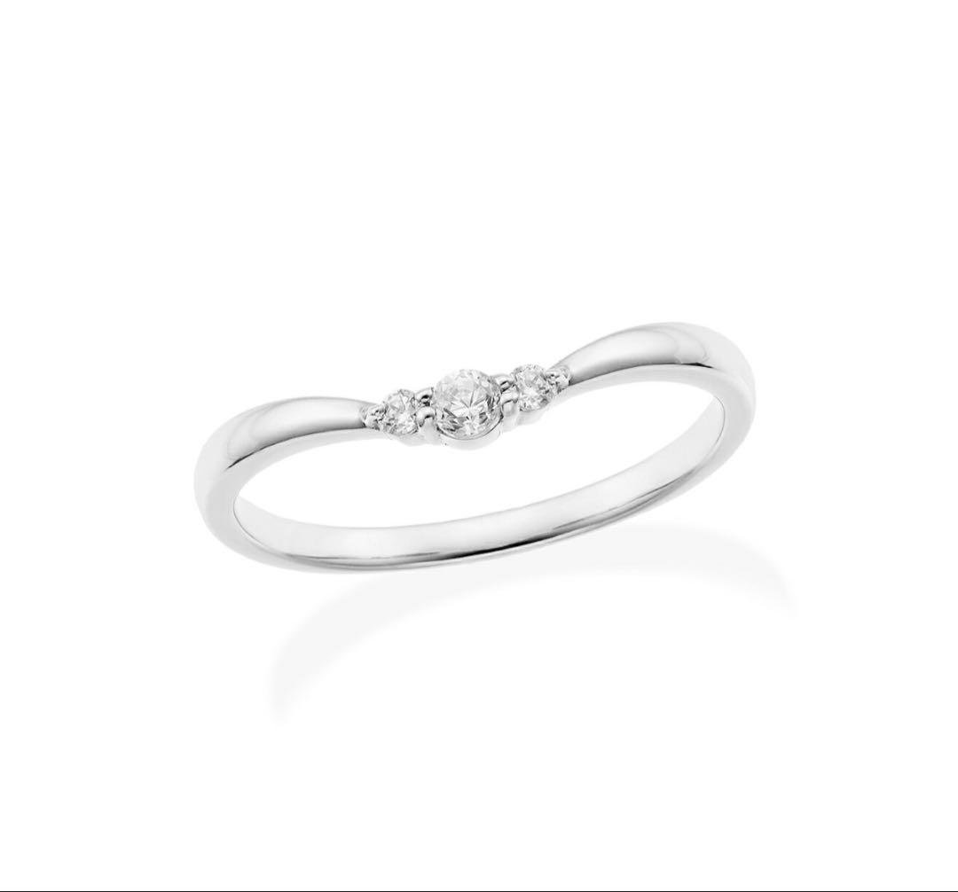 ジュエリーツツミ　K10 ホワイトゴールド　リング　ダイヤモンド