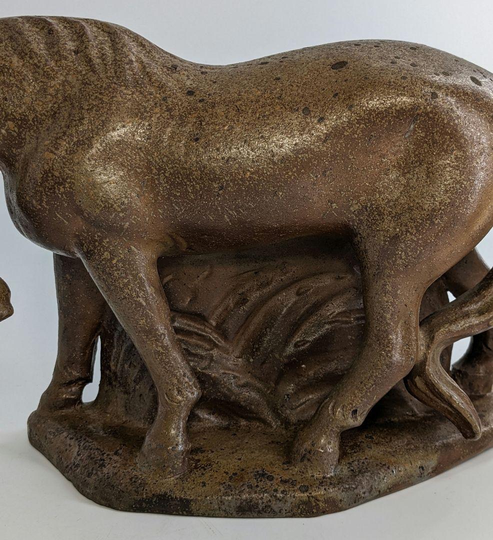 岡山県重要無形文化財 浦上善次 備前焼 午置物 干支 馬 工芸品 細工物 在銘