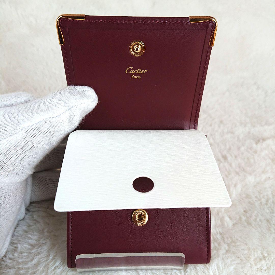 ✨新品未使用✨ カルティエ マストライン ケース レザー ボルドー 箱付き
