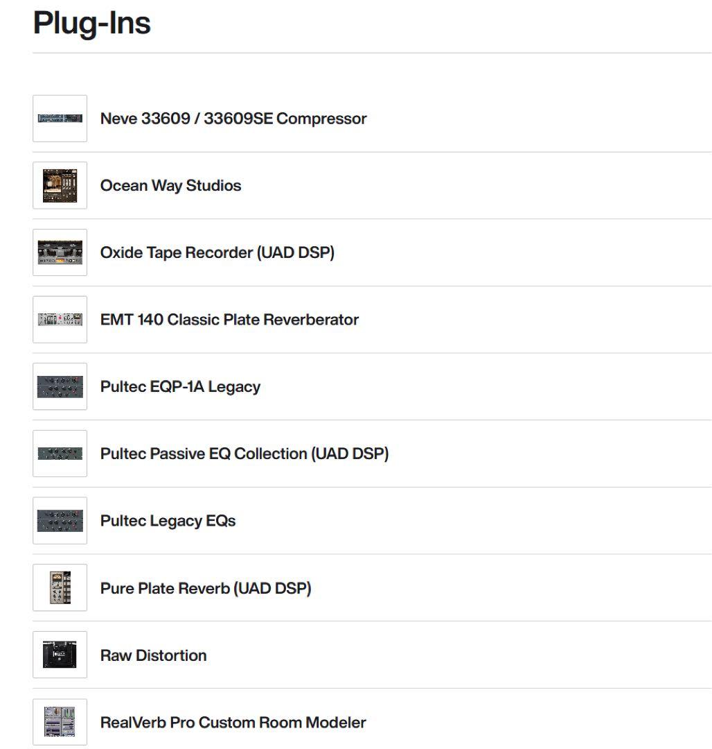 UAD-2 Satellite OCTOCORE プラグイン多数付属
