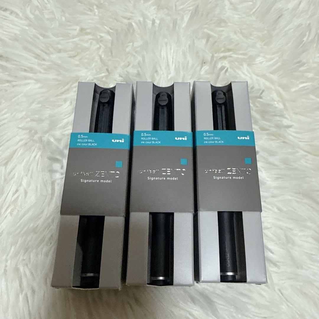 三菱 ユニボールゼント シグニチャー zento 0.5 ブラック 3本セット