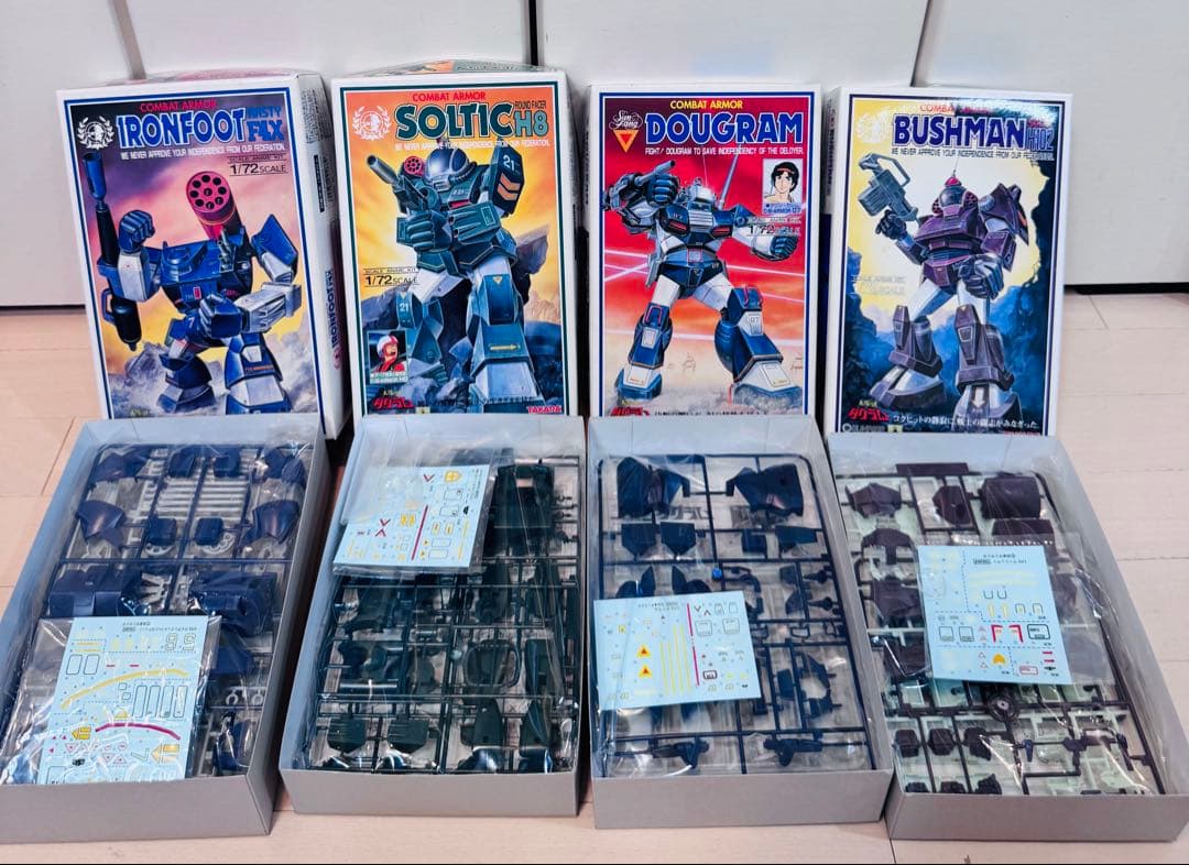 【未組立】太陽の牙　ダグラム　8体セット　1/72