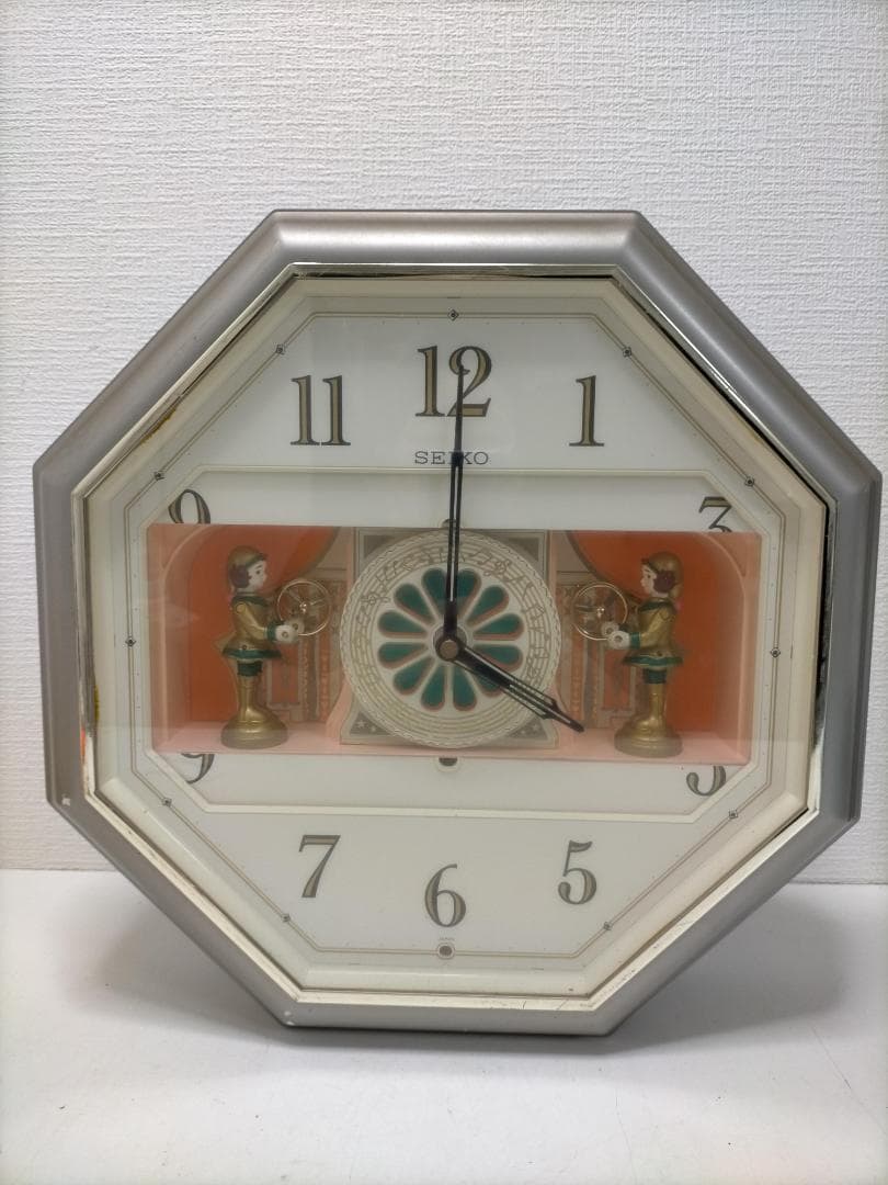 SEIKO　セイコー　からくり時計　PUPPET　シルバー　250812-1Y