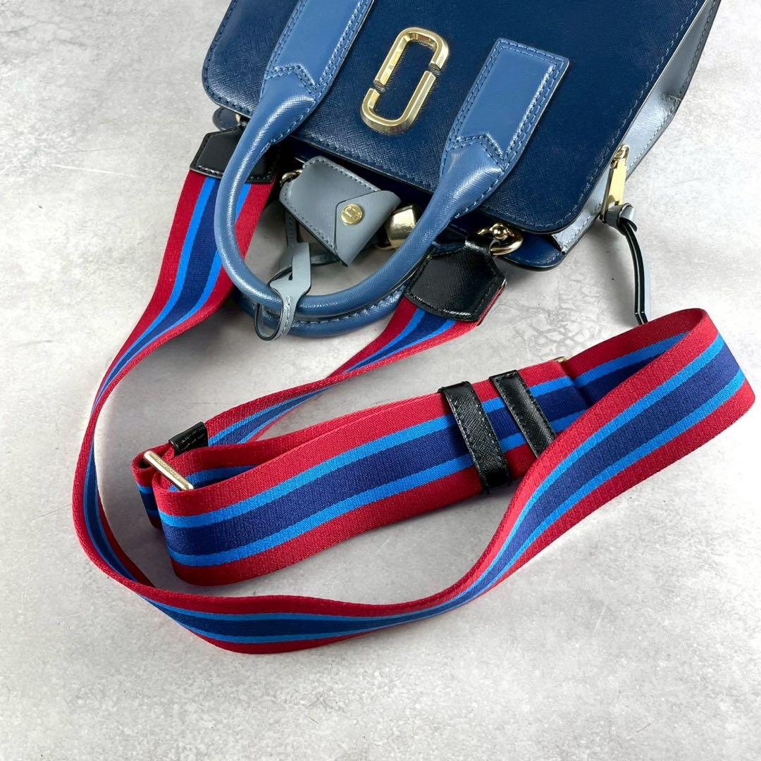 ✨極美品✨マークジェイコブス　リトル ビッグ ショット　2way レザー　ブルー