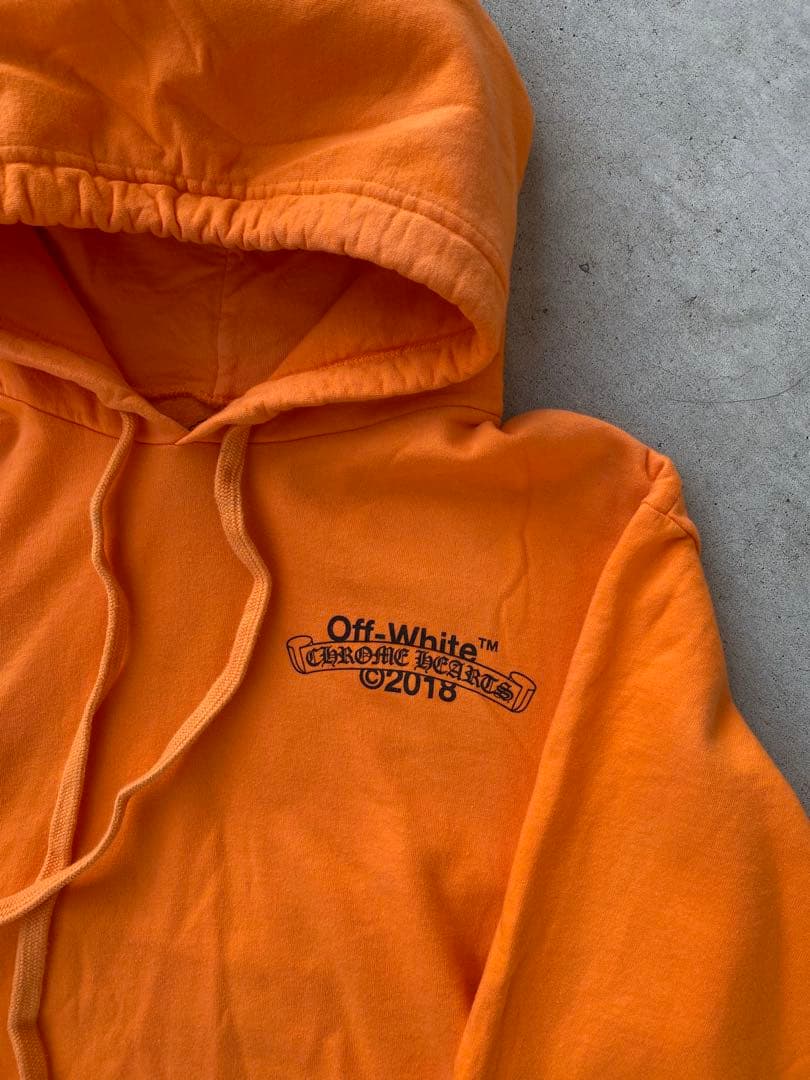 Off-White グラフィックフーディ 2018年製 オレンジ