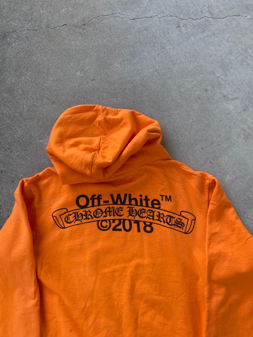 Off-White グラフィックフーディ 2018年製 オレンジ