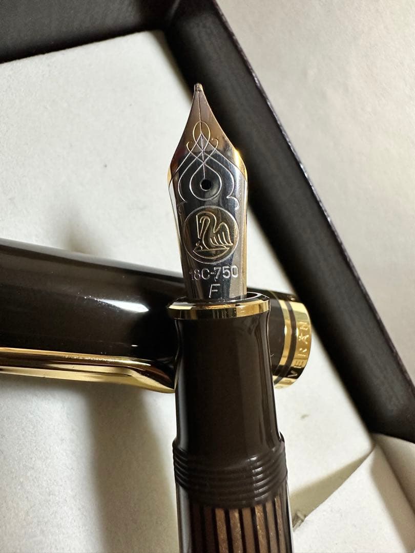 新品 ペリカン スーベレーン m800 茶縞 Fニブ