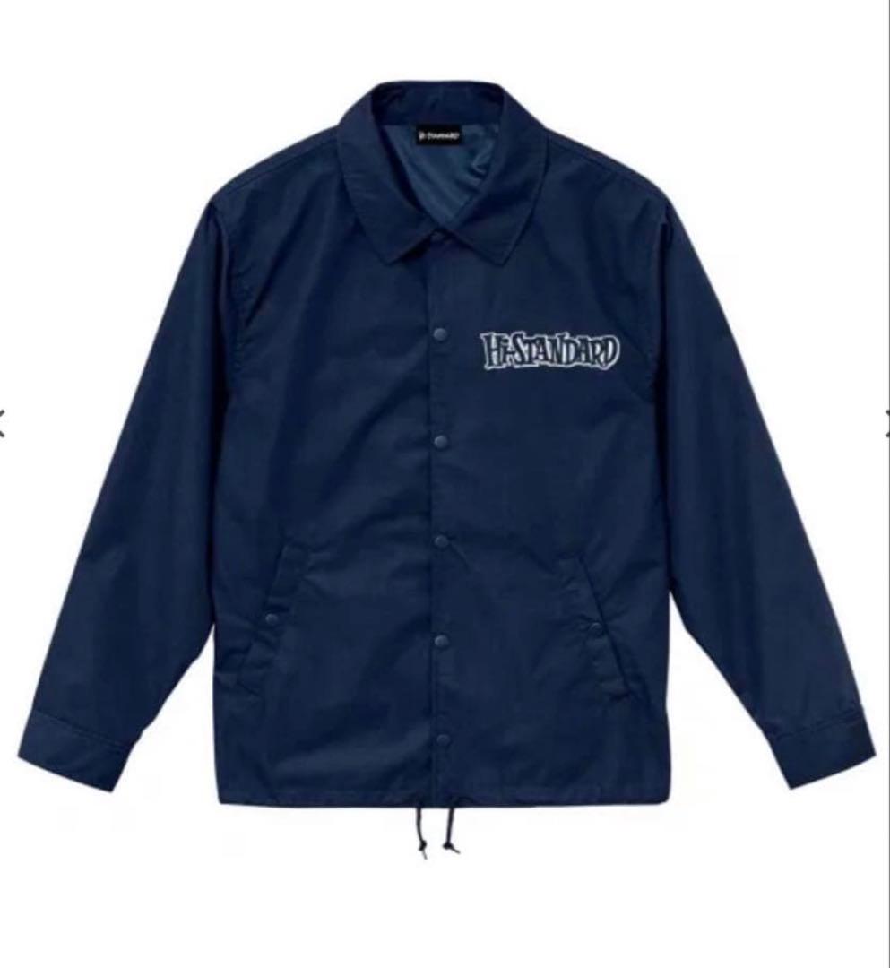 Hi-STANDARD ロゴ コーチジャケット XXL 紺　ネイビー