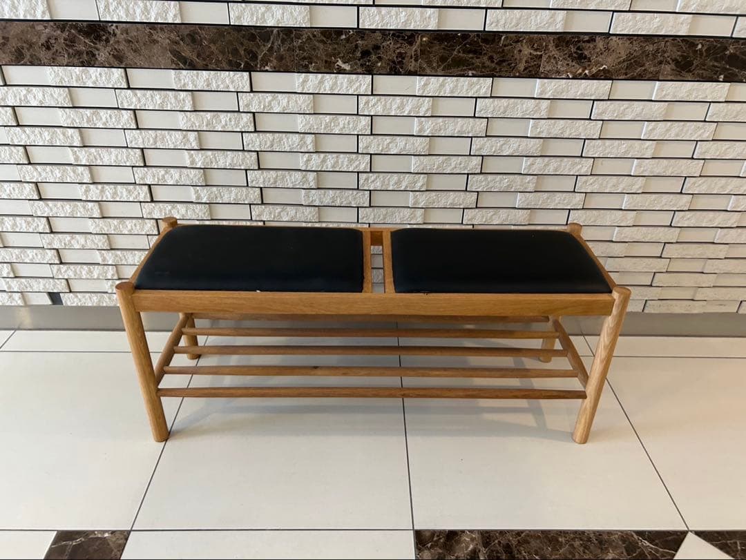noce ダイニングベンチ　レザーベンチ　木製ベンチ