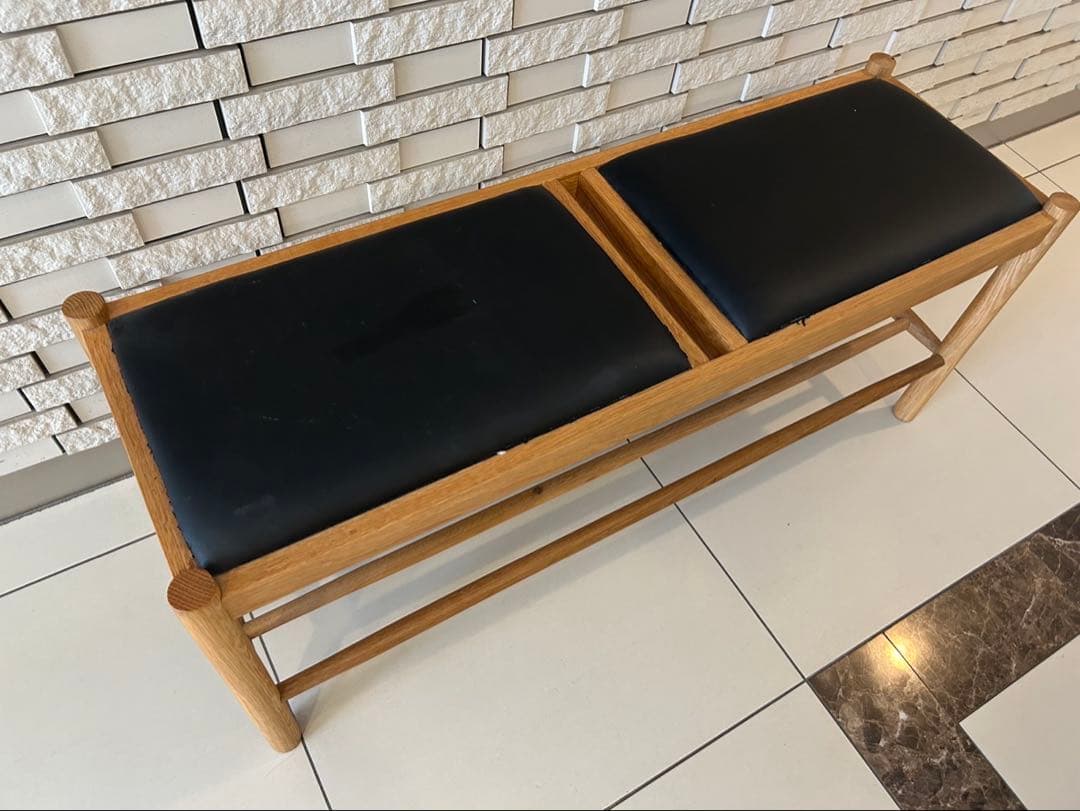 noce ダイニングベンチ　レザーベンチ　木製ベンチ