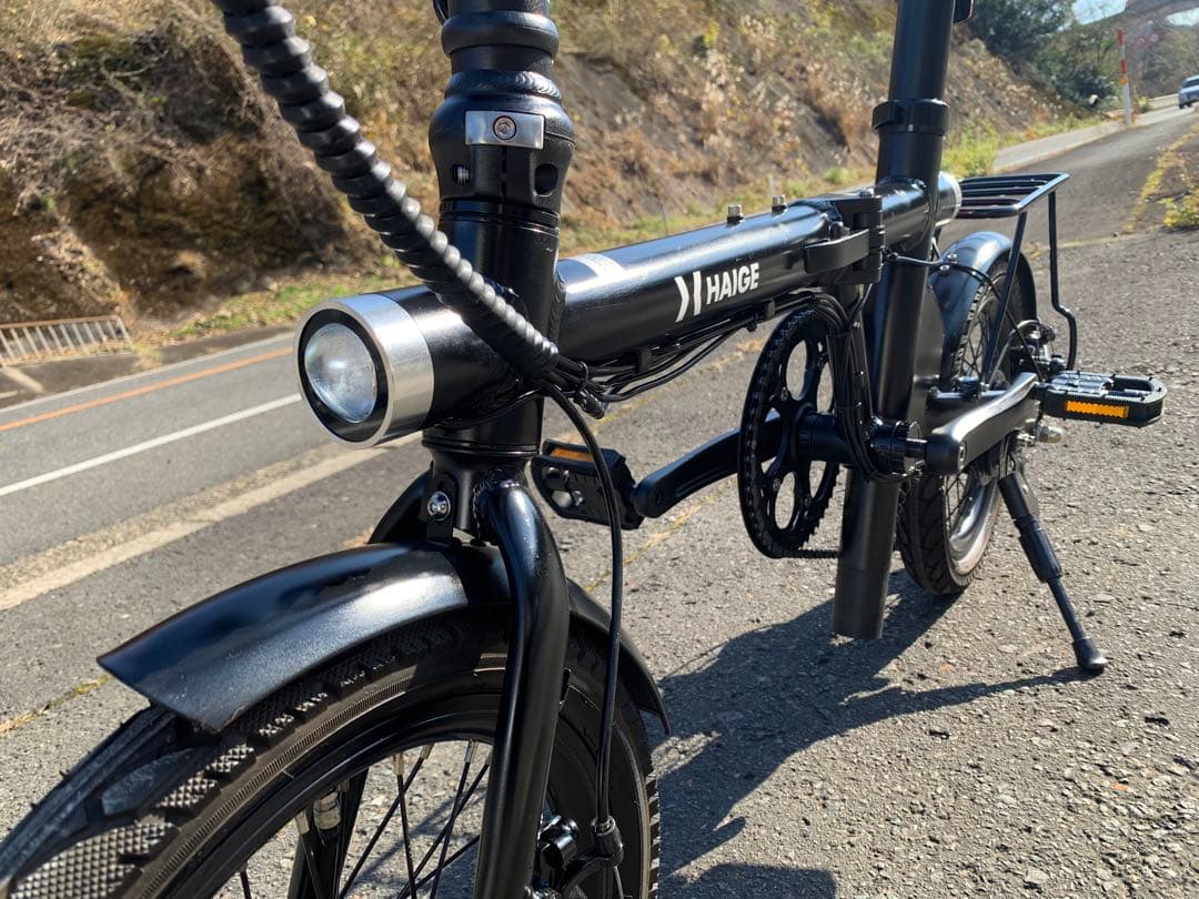 【動作確認済】送料無料HAIGEディスク式折りたたみ電動アシスト自転車16インチ