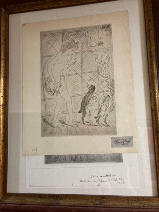 コケティシュな銅板画、フジタの作品