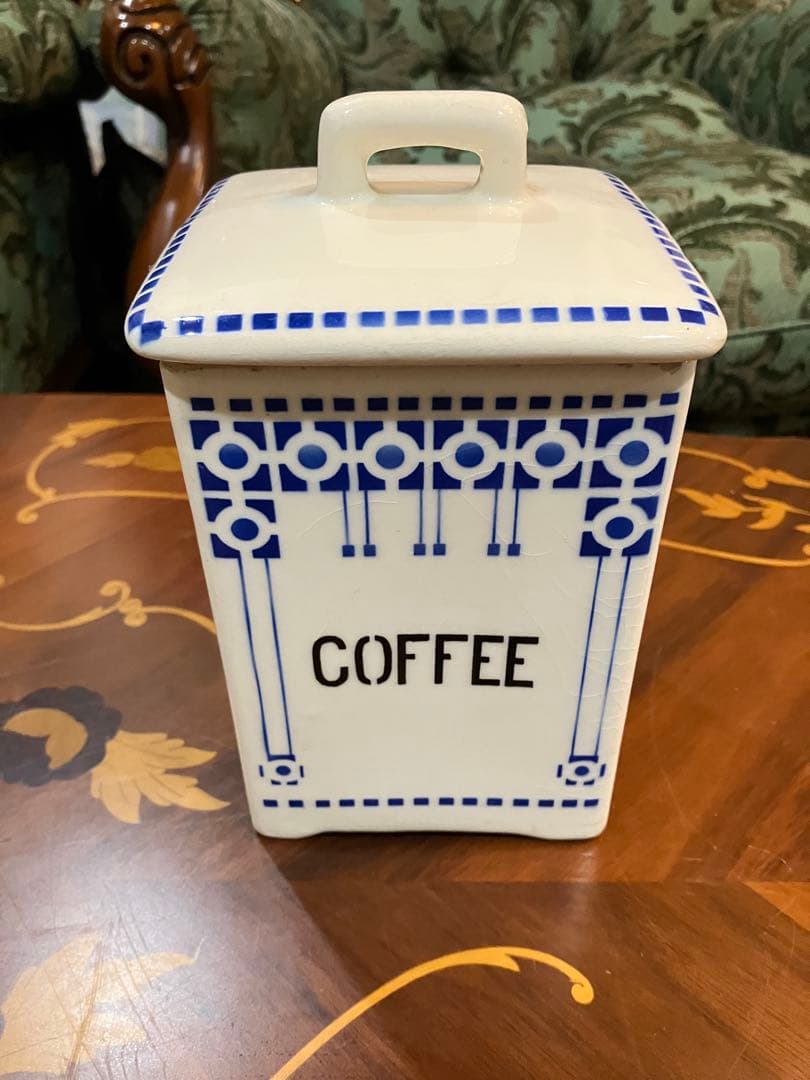 青と白の陶器製調味料入れ 7点セット チェコスロバキア製