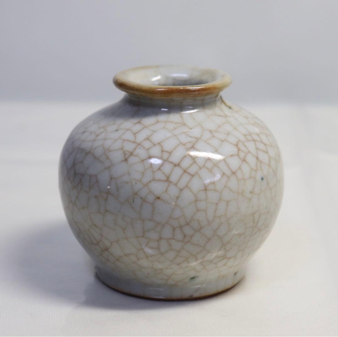 中国　清時代　哥釉水丞　アンティーク　送料込み1123