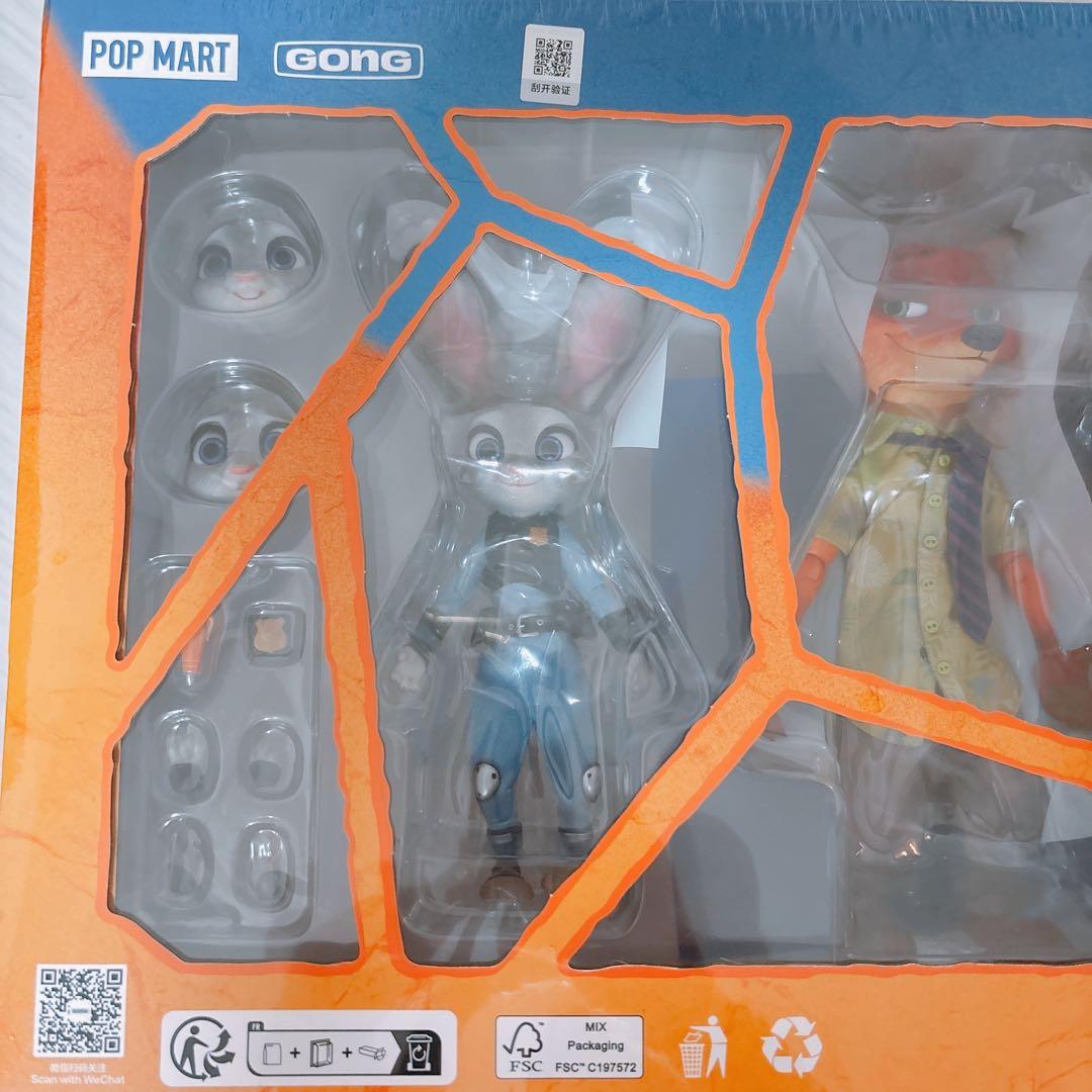 POPMART GONG【ズートピア】ニック ジュディ アクションフィギュア
