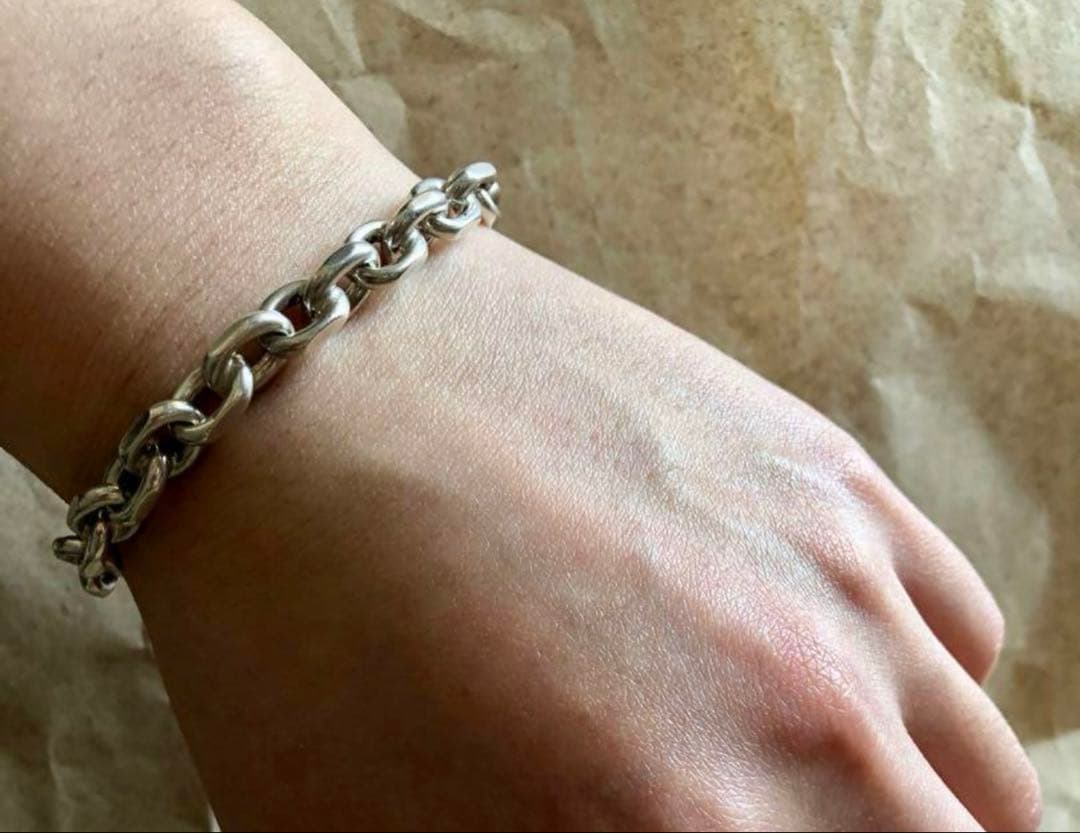 週末値下　英国製 925 アンカーチェーン シルバーブレスレット