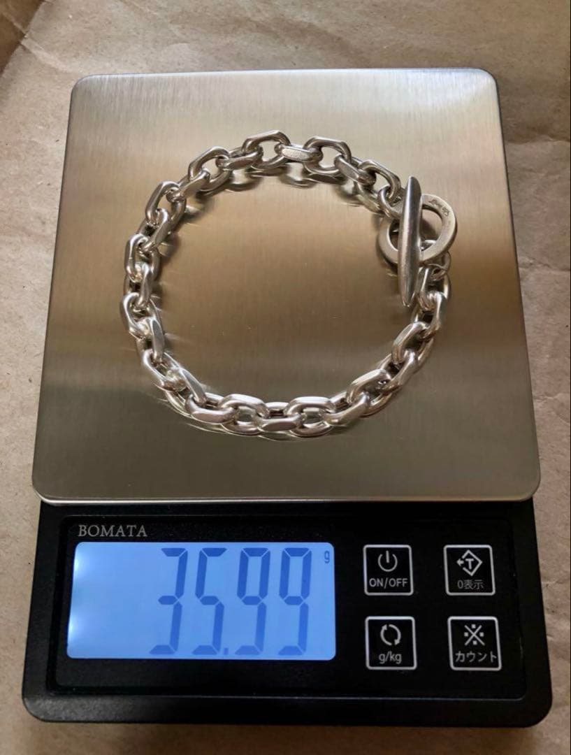 週末値下　英国製 925 アンカーチェーン シルバーブレスレット