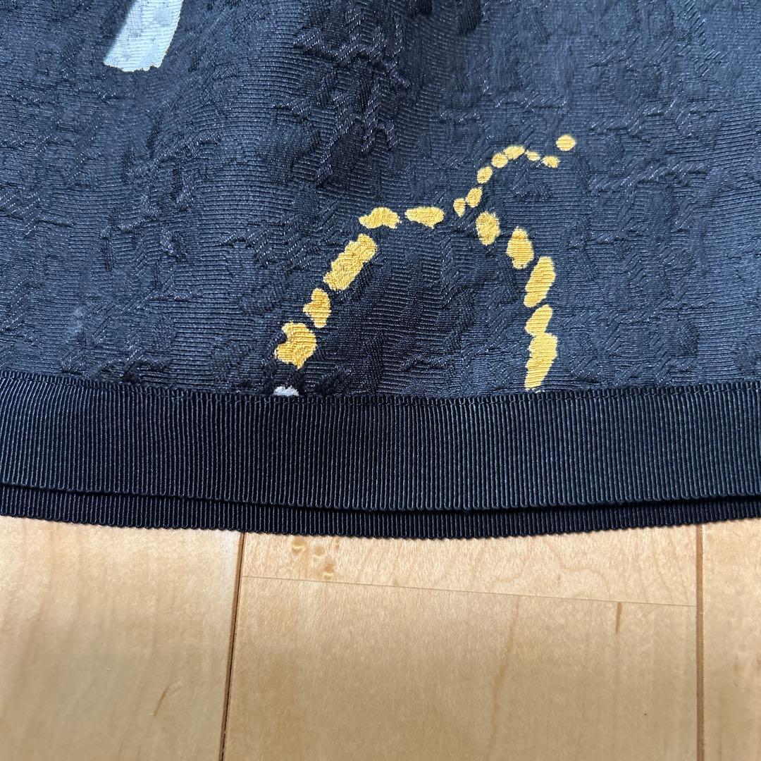 アラビン エムズグレイシー ジャガード織 黒 フレアスカート 40