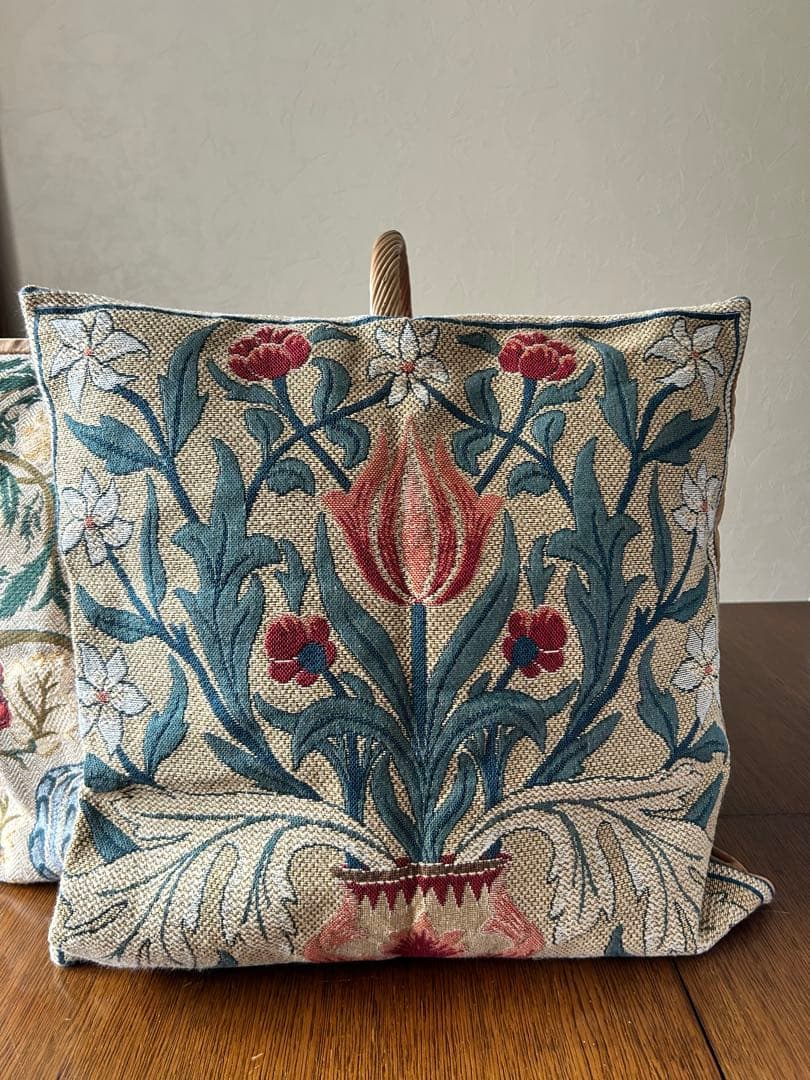 フレミッシュ織り　フレミッシュ　タペストリー　クッションカバー　2枚