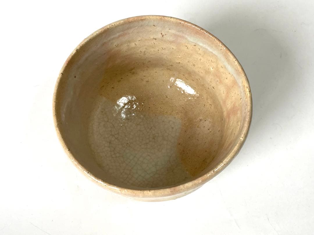 作家物　陶芸家　人間国宝　十代　三輪休雪　萩茶碗　萩焼　共箱　三輪休和