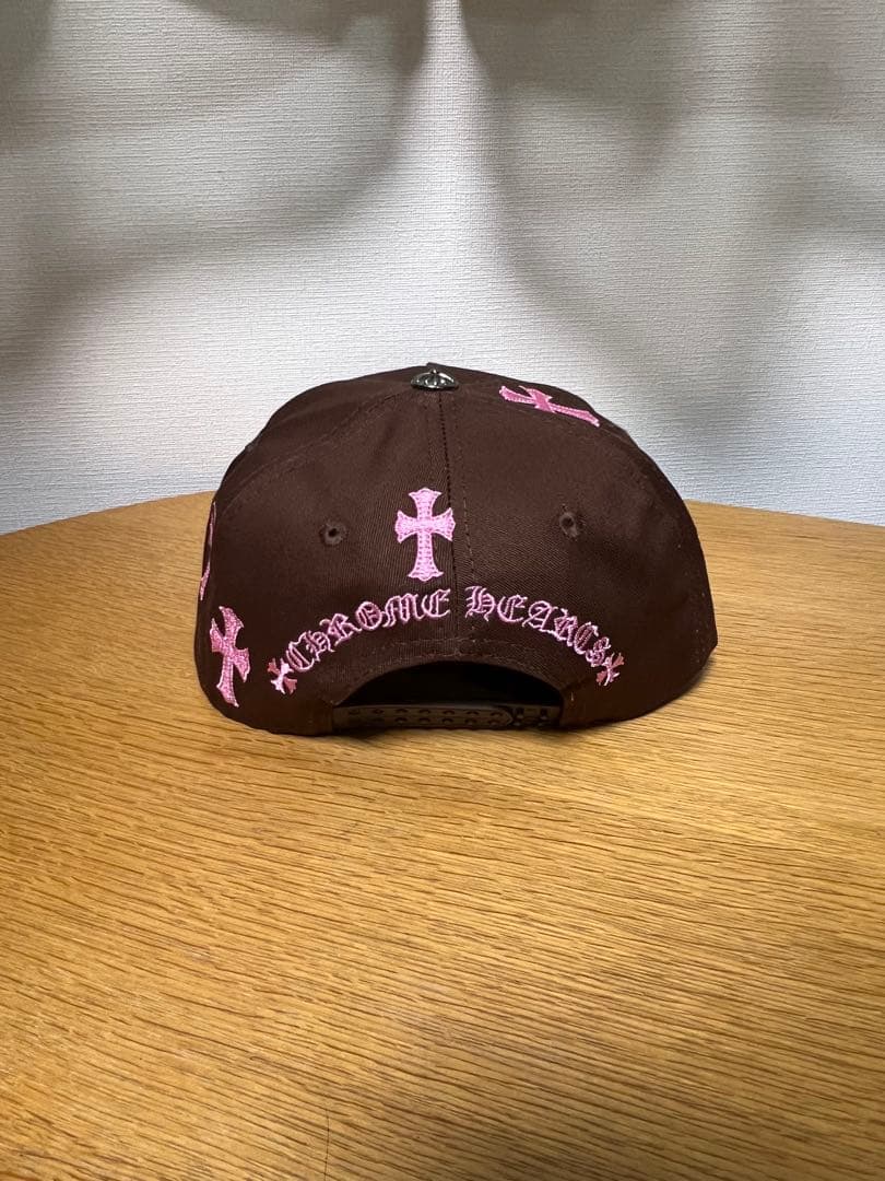 CH 刺繍十字架デザインキャップ2個セットブラウンピンク / ブラックグレー