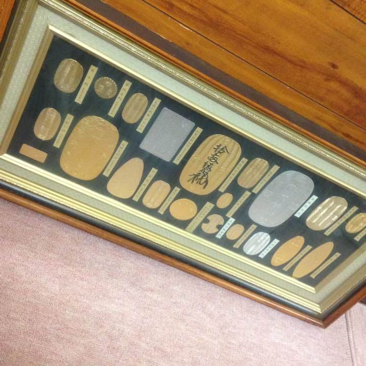 運気UP 大判小判 24Kcolor 額装◇レプリカ