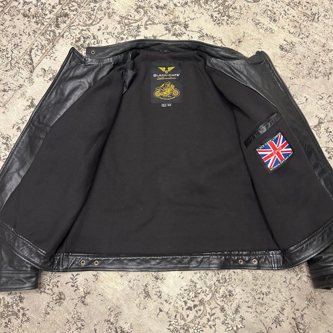 BLACK CAFE LONDON バイク　ライダース　レザー　ジャケット　58