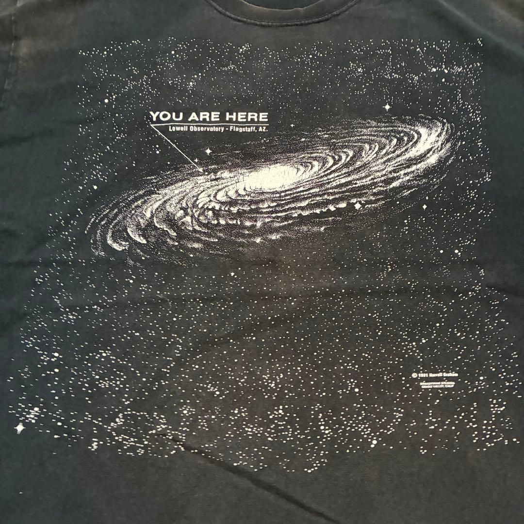ス*ー様 YOU ARE HERE フェード 宇宙 Tシャツ 銀河 XL