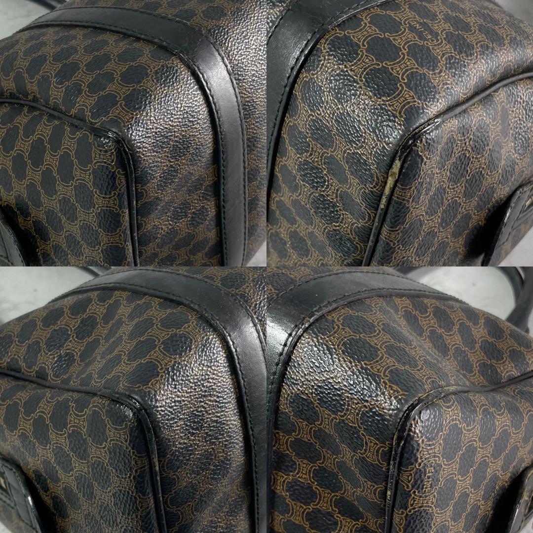 入手困難✨ セリーヌ ミニボストンバッグ 黒マカダム レザー pvc ブラック