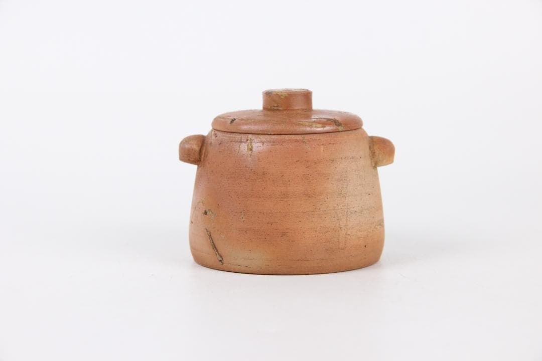 南山焼 柳仙造 朱泥焼締急須 宝瓶　手作り茶日本陶芸 煎茶道具 　EL11-18