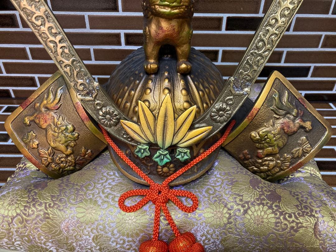 【獅子】兜 美術工芸 骨董品 アンティーク 古物