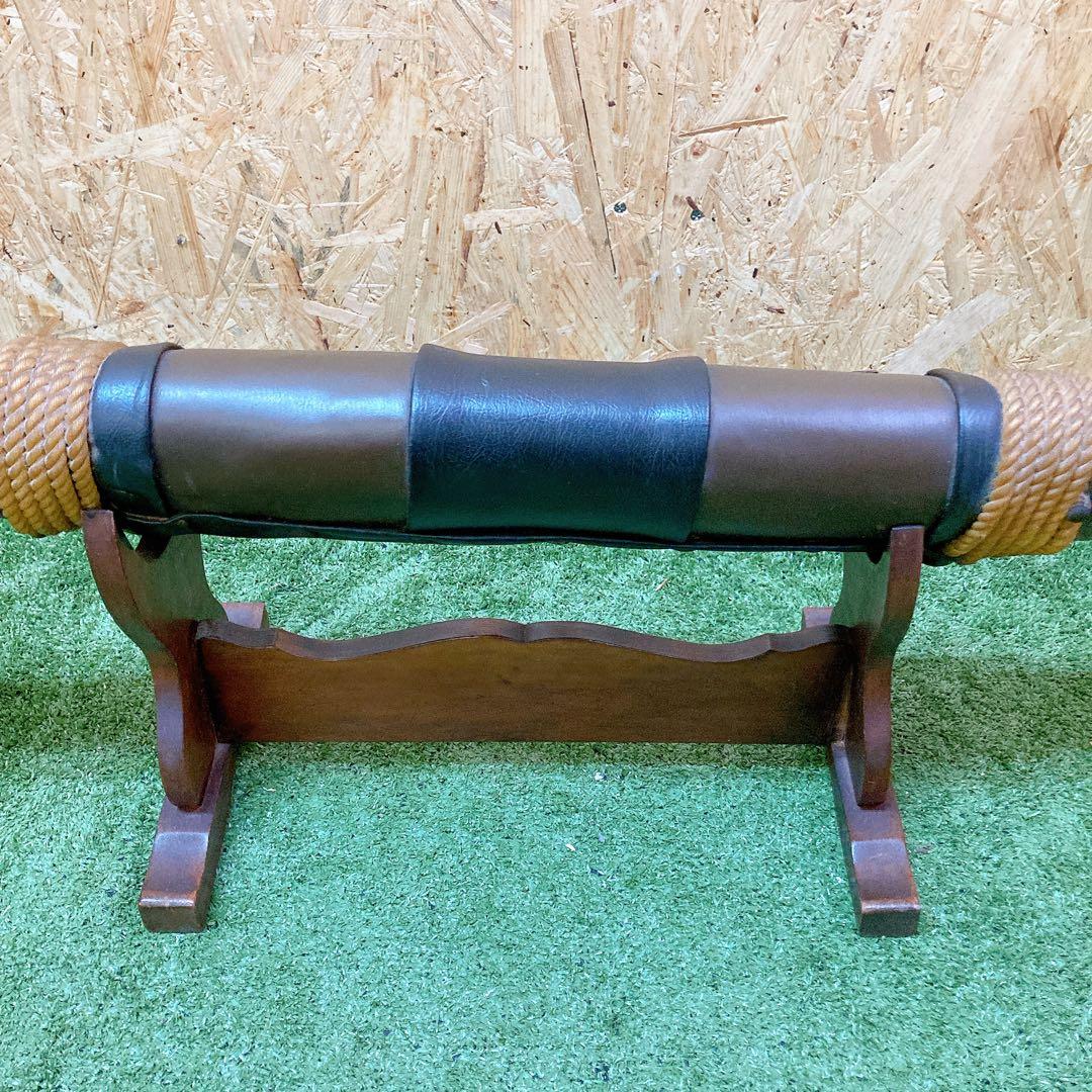 水牛　角　インテリア　レトロ　台座付き